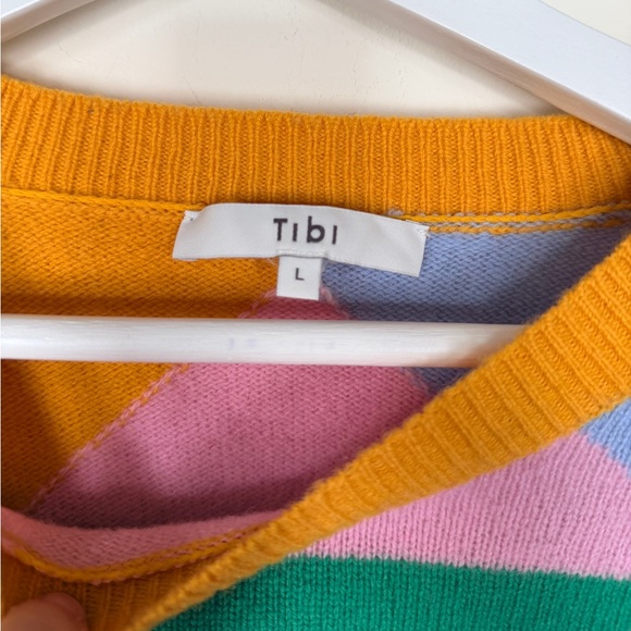 Tibi Patchwork Intarsia Sweater - Picture 5 of 9